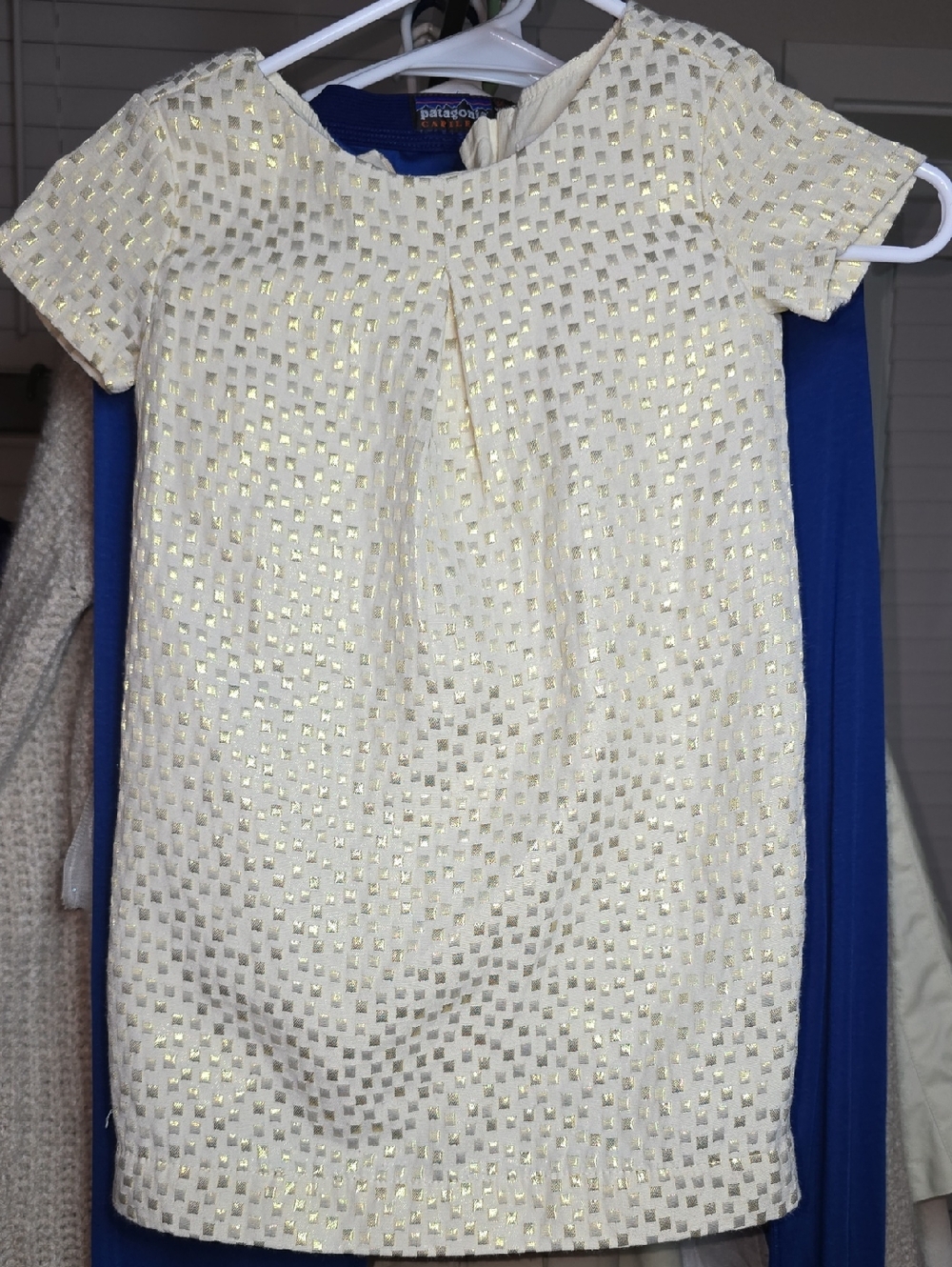 GAP KIDS Cream Dress with Gold Foil Accents